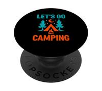 Diseño de Aventura al Aire Libre Let's Go Camping PopSockets PopGrip Adhesivo