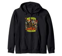 Diseño de Aventura al Aire Libre sin WiFi Just Wild Freedom Sudadera con Capucha