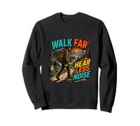 Diseño de Aventura al Aire Libre Walk Far Hear Less Noise Sudadera