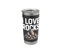 Diseño de aventura de montaña I Love Rocks Vaso térmico de acero inoxidable de doble pared