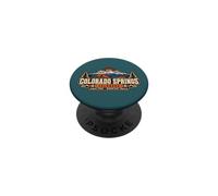 Diseño de Aventura en Colorado Springs Pikes Peak PopSockets PopGrip Adhesivo