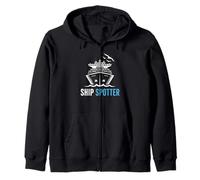 Diseño de Aventura náutica de Ship Spotter Sudadera con Capucha