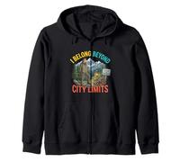 Diseño de Aventuras al Aire Libre I Belong Beyond City Limits Sudadera con Capucha