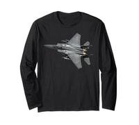 Diseño de aviones de combate de aviación militar F15 Strike Eagle Manga Larga
