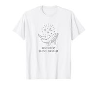 Diseño de Ballena - Swim The Night Line Art Camiseta