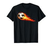 Diseño de Balón de Fútbol para Jugadores con Estela de Fuego Camiseta