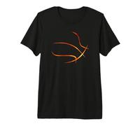Diseño de Baloncesto Deportivo con Llamas Camiseta Premium