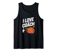 Diseño de baloncesto I Love The Coach Camiseta sin Mangas
