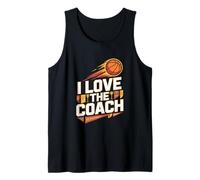 Diseño de baloncesto I Love The Coach Camiseta sin Mangas