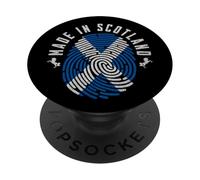 Diseño de Bandera de Huellas Dactilares de Escocia, raíces del Orgullo escocés PopSockets PopGrip Adhesivo