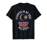 Diseño de Bandera de Malasia con Sello en My Soul Malaysian Pride Camiseta