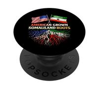 Diseño de Bandera de raíces de Somalilandia cultivada en Estados Unidos PopSockets PopGrip Adhesivo