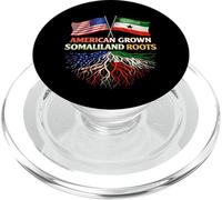 Diseño de Bandera de raíces de Somalilandia cultivada en Estados Unidos PopSockets PopGrip para MagSafe