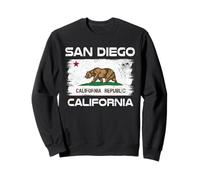 Diseño de Bandera de San Diego California Bandera de San Diego CA Sudadera