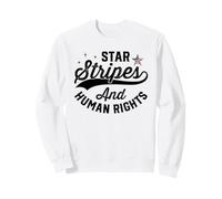 Diseño de Bandera Estadounidense de Derechos Humanos con Rayas de Estrellas Sudadera