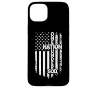 Diseño de bandera estadounidense One Nation Under God Carcasa para iPhone 15 Plus