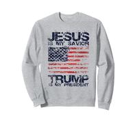 Diseño de Bandera patriótica Estadounidense de Jesús es mi Salvador Sudadera