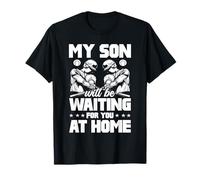 Diseño de béisbol My Son Will Be Waiting At Home Camiseta