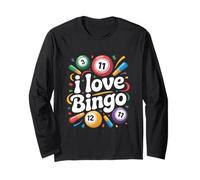 Diseño de bolas coloridas I Love Bingo Manga Larga