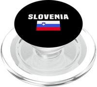 Diseño de bolsillo con bandera de Eslovenia, orgullo esloveno PopSockets PopGrip para MagSafe