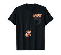 Diseño de bolsillo de zorro, amante de los zorros, lindos zorros, animales salvajes, arte de zorro Camiseta