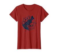 Diseño de brújula náutica de la Costa Este para Amantes de la Playa Camiseta, Mujer, Arándano, M