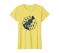 Diseño de brújula náutica de la Costa Este para Amantes de la Playa Camiseta, Mujer, Limón, 3XL