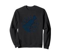 Diseño de brújula náutica de la Costa Este para Amantes de la Playa Sudadera, Unisex para Adultos, Negro, S