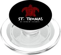 Diseño de Buceo de Tortuga Marina Tribal de St. Thomas USVI PopSockets PopGrip para MagSafe