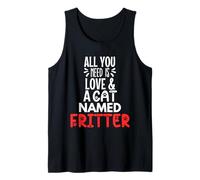 Diseño de buñuelos con Nombre de Gato: ¡Todo lo Que Necesitas es Amor! Camiseta sin Mangas