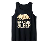 Diseño de cachorro Golden Retriever Need More Sleep Camiseta sin Mangas