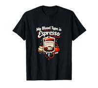 Diseño de cafeína My Blood Type is Espresso Teacher Camiseta