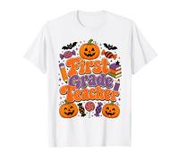 Diseño de Calabaza de Halloween para Profesores de Primer Grado Camiseta