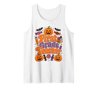 Diseño de Calabaza de Halloween para Profesores de Primer Grado Camiseta sin Mangas
