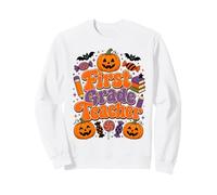 Diseño de Calabaza de Halloween para Profesores de Primer Grado Sudadera