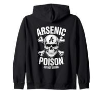 Diseño de Calavera con Veneno de arsénico, no bebas Sudadera con Capucha