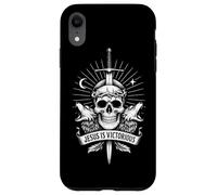 Diseño de Calavera de Christcore, gótico Cristiano, de Jesús es victorioso Carcasa para iPhone XR