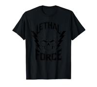 Diseño de Calavera de Fuerza letal - Bold Lightning Bolt Gothic Camiseta