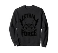 Diseño de Calavera de Fuerza letal - Bold Lightning Bolt Gothic Sudadera