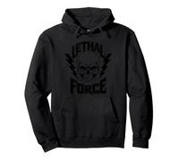 Diseño de Calavera de Fuerza letal - Bold Lightning Bolt Gothic Sudadera con Capucha