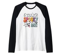 Diseño de calavera de Halloween de Talk Spooky To Me Camiseta Manga Raglan
