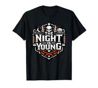 Diseño de Calavera de Halloween Espeluznante de la Noche es Joven Camiseta