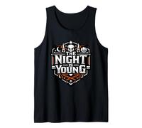 Diseño de Calavera de Halloween Espeluznante de la Noche es Joven Camiseta sin Mangas