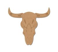 Diseño de calavera de toro, 1 medite MDF, 15,2 cm, 1 unidad
