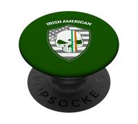 Diseño de Calavera del Orgullo Celta irlandés Americano PopSockets PopGrip Adhesivo