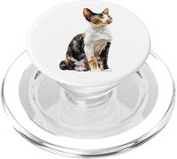 Diseño de Calico Cat Art para Amantes de los felinos PopSockets PopGrip para MagSafe