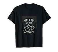 Diseño de caligrafía para Fiesta Nupcial Meet Me at Altar Table Camiseta