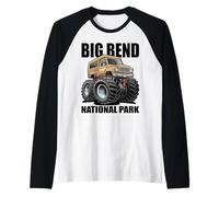 Diseño de camioneta Todoterreno 4x4 del Parque Nacional Big Bend Camiseta Manga Raglan