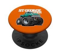 Diseño de camioneta Todoterreno St George Utah 4×4 PopSockets PopGrip Adhesivo
