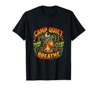 Diseño de Campamento Tranquilo Piensa Claro Respira al Aire Libre Camiseta